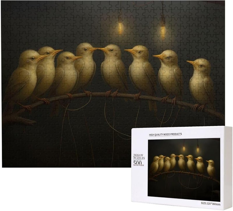 لغز بانوراما خط الطيور فايا 500 قطعة للكبار ديكور المنزل هدية حفلة عيد الميلاد - Image 1